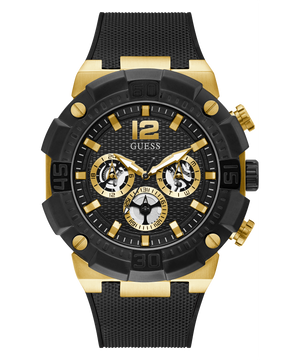 Guess Navigator Chronograph Black Dial Black Rubber Strap Watch for Men - GW0264G3 Authentic Buy Shop Now