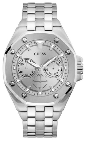 Guess Analog Quartz Silver Dial Silver Steel Strap Watch For Men - U0377G1 Authentic Buy Shop Now