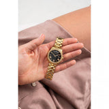 Guess Luna Diamonds Black Dial Gold Steel Strap Watch for Women - GW0307L2 Authentic Buy Shop Now