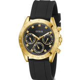 Guess Eclipse Multi Function Black Dial Black Rubber Strap Watch for Women - GW0315L1 Authentic Buy Shop Now