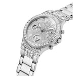 Guess Moonlight Multi Function Diamonds Silver Dial Silver Steel Strap Watch for Women - GW0320L1 Authentic Buy Shop Now