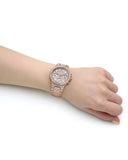 Guess Glitz Multi Function Diamonds Pink Dial Rose Gold Steel Strap Watch for Women - GW0320L6 Authentic Buy Shop Now