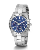 Guess Altitude Chronograph Blue Dial Silver Steel Strap Watch for Men - GW0329G1 Authentic Buy Shop Now