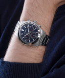Guess Altitude Chronograph Blue Dial Silver Steel Strap Watch for Men - GW0329G1 Authentic Buy Shop Now
