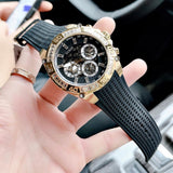 Guess Trophy Multifunction Black Dial Black Rubber Strap Watch for Men - GW0333G2 Authentic Buy Shop Now