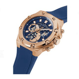 Guess Third Gear Analog Blue Dial Blue Rubber Strap Watch for Men - GW0334G3 Authentic Buy Shop Now
