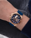 Guess Third Gear Analog Blue Dial Blue Rubber Strap Watch for Men - GW0334G3 Authentic Buy Shop Now