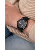 Guess Connoisseur Black Dial Black Leather Strap Watch For Men - GW0353G1 Authentic Buy Shop Now