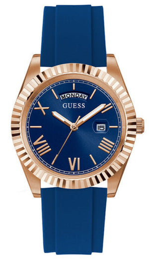 Guess Connoisseur Blue Dial Blue Silicone Strap Watch For Men - GW0335G2 Authentic Buy Shop Now