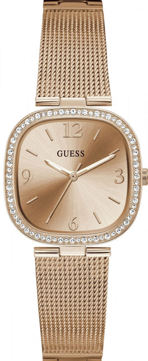 Guess Tapestry Diamonds Rose Gold Dial Rose Gold Mesh Bracelet Watch for Women - GW0354L3 Authentic Buy Shop Now
