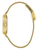 Guess Quartz Red Dial Gold Mesh Strap Watch For Women - GW0354L4 Authentic Buy Shop Now