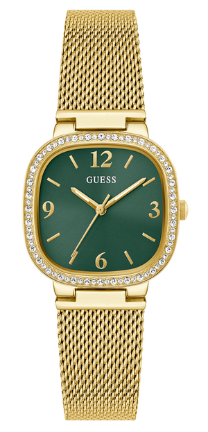Guess Quartz Green Dial Gold Mesh Strap Watch For Women - GW0354L5 Authentic Buy Shop Now