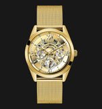 Guess Tailor Multifunction Gold Dial Gold Mesh Bracelet Watch for Men - GW0368G2 Authentic Buy Shop Now