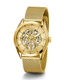Guess Tailor Multifunction Gold Dial Gold Mesh Bracelet Watch for Men - GW0368G2 Authentic Buy Shop Now