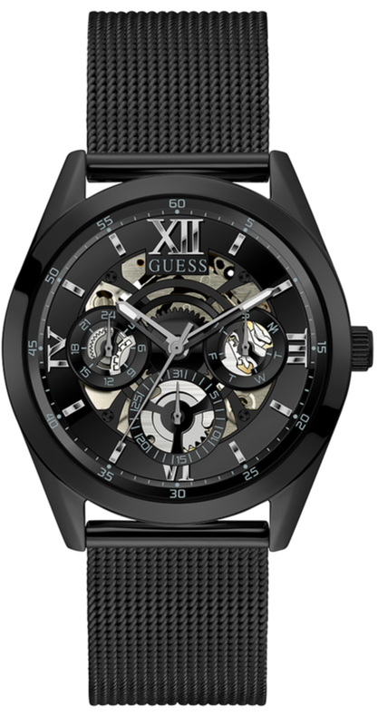 Guess Analog Multifunction Black Dial Black Mesh Bracelet Watch for Men - GW0368G3 Authentic Buy Shop Now