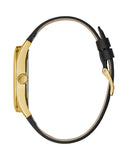 Guess Tailor Gold Dial Black Leather Strap Watch for Men - GW0389G2 Authentic Buy Shop Now