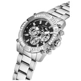 Guess Trophy Chronograph Diamonds Black Dial Silver Steel Strap Watch for Men - GW0390G1 Authentic Buy Shop Now
