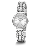 Guess Gala Diamonds Silver Dial Silver Steel Strap Watch for Women - GW0401L1 Authentic Buy Shop Now