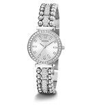 Guess Gala Diamonds Silver Dial Silver Steel Strap Watch for Women - GW0401L1 Authentic Buy Shop Now