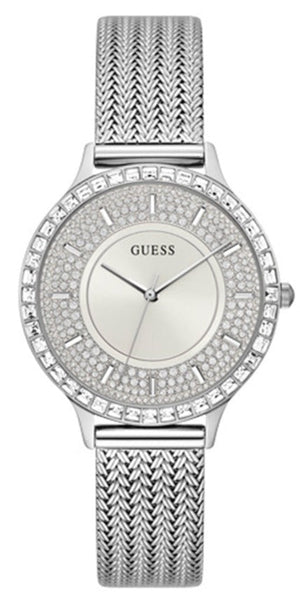 Guess Soiree Diamonds Silver Dial Silver Mesh Bracelet Watch for Women - GW0402L1 Authentic Buy Shop Now