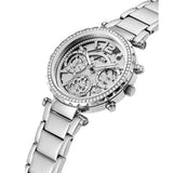 Guess Solstice Diamonds Silver Dial Silver Steel Strap Watch for Women - GW0403L1 Authentic Buy Shop Now