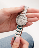 Guess Solstice Diamonds Silver Dial Silver Steel Strap Watch for Women - GW0403L1 Authentic Buy Shop Now