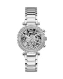 Guess Solstice Diamonds Silver Dial Silver Steel Strap Watch for Women - GW0403L1 Authentic Buy Shop Now