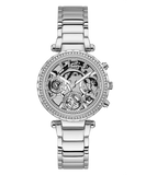 Guess Solstice Diamonds Silver Dial Silver Steel Strap Watch for Women - GW0403L1 Authentic Buy Shop Now