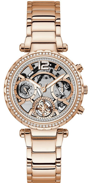 Guess Solstice Diamonds Rose Gold Dial Rose Gold Steel Strap Watch for Women - GW0403L3 Authentic Buy Shop Now