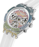 Guess Glitz Pride Limited Edition White Dial White Rubber Strap Watch for Women - GW0407L4 Authentic Buy Shop Now