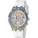 Guess Glitz Pride Limited Edition White Dial White Rubber Strap Watch for Women - GW0407L4 Authentic Buy Shop Now