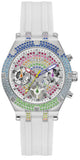 Guess Glitz Pride Limited Edition White Dial White Rubber Strap Watch for Women - GW0407L4 Authentic Buy Shop Now