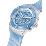 Guess Athena Active Life Clear White Dial Blue Rubber Strap Watch for Women - GW0409L1 Authentic Buy Shop Now