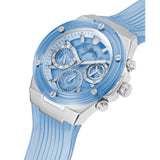 Guess Athena Active Life Clear White Dial Blue Rubber Strap Watch for Women - GW0409L1 Authentic Buy Shop Now