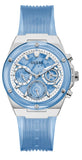 Guess Athena Active Life Clear White Dial Blue Rubber Strap Watch for Women - GW0409L1 Authentic Buy Shop Now