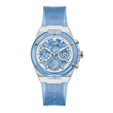 Guess Athena Active Life Clear White Dial Blue Rubber Strap Watch for Women - GW0409L1 Authentic Buy Shop Now