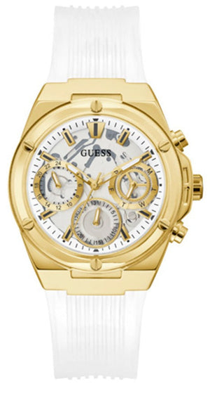 Guess Athena White Dial White Rubber Strap Watch for Women - GW0409L2 Authentic Buy Shop Now