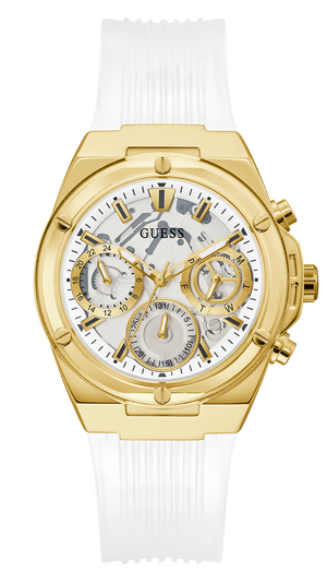 Guess Athena White Dial White Rubber Strap Watch for Women - GW0409L2 Authentic Buy Shop Now