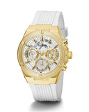 Guess Athena White Dial White Rubber Strap Watch for Women - GW0409L2 Authentic Buy Shop Now