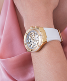 Guess Athena White Dial White Rubber Strap Watch for Women - GW0409L2 Authentic Buy Shop Now