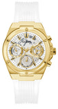 Guess Athena White Dial White Rubber Strap Watch for Women - GW0409L2 Authentic Buy Shop Now