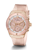 Guess Athena Rose Gold Dial Rose Gold Rubber Strap Watch for Women - GW0409L3 Authentic Buy Shop Now