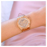 Guess Athena Rose Gold Dial Rose Gold Rubber Strap Watch for Women - GW0409L3 Authentic Buy Shop Now