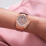 Guess Athena Rose Gold Dial Rose Gold Rubber Strap Watch for Women - GW0409L3 Authentic Buy Shop Now