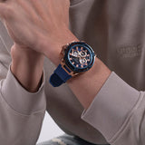 Guess Matrix Multifunction Blue Dial Blue Rubber Strap Watch For Men - GW0423G1 Authentic Buy Shop Now