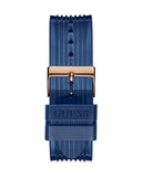 Guess Poseidon Chronograph Blue Dial Blue Silicone Strap Watch For Men - GW0425G3 Authentic Buy Shop Now