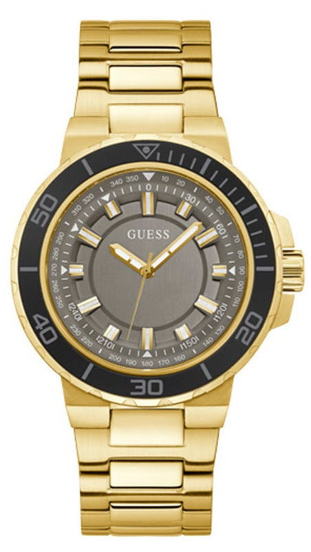 Guess Track Grey Dial Gold Steel Strap Watch for Men - GW0426G2 Authentic Buy Shop Now