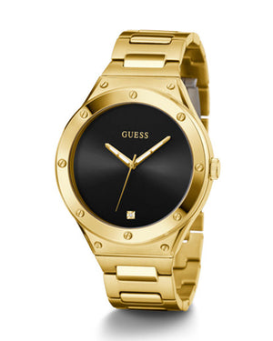 Guess Scope Quartz Black Dial Gold Steel Strap Watch for Men - GW0427G2 Authentic Buy Shop Now