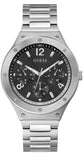 Guess Scope Black Dial Silver Steel Strap Watch for Men - GW0454G1 Authentic Buy Shop Now