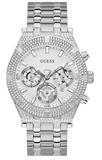Guess Multi Function Diamonds Silver Dial Silver Steel Strap Watch For Men - GW0455G1 Authentic Buy Shop Now